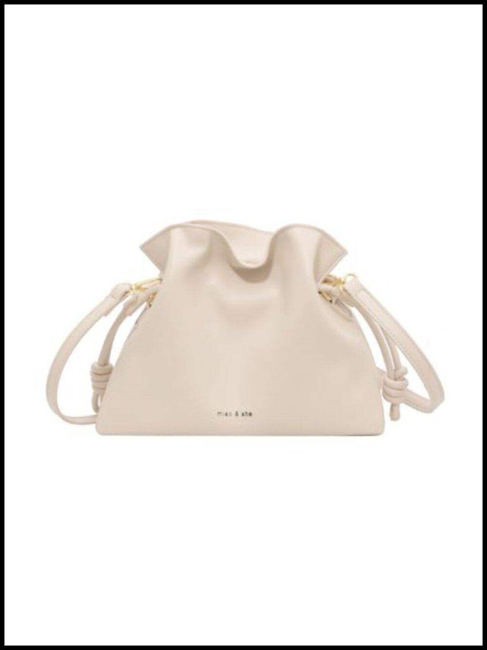 PU Leather Drawstring Bucket Bag Crossbody Shoulder Hobo Purse